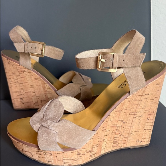 Michael Kors Suede Platform Wedge Sandal | Sz 8M - Picture 1 of 6